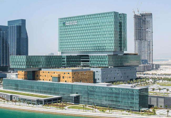 Exterior of Cleveland Clinic in Abu Dhabi.