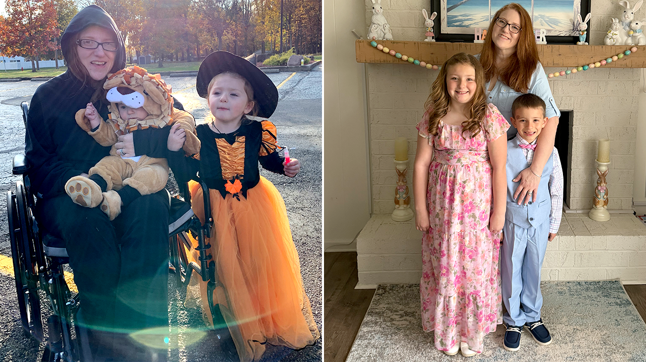 Amanda with kids